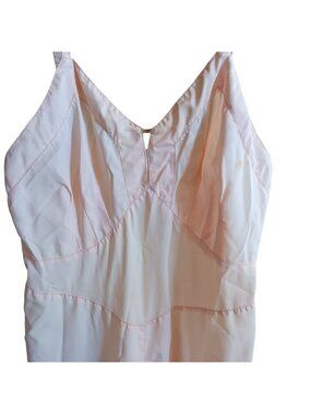 Vintage Pink Full Slip Dress sz 32 1940's MCM Rose Pink glam